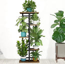LINZINAR Plant Stand 5 Tier 6 Plant Multiple Flower Rack Holder Shelves Rack Storage Organizer Display Indoor Planter for Balcony Bedroom Patio Garden Living Room, Black by GreenHaven Gardens