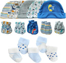 Newborn Baby Boy Girl Caps Mittens Socks Set Cotton Baby Essentials Accessories (Hats+Gloves+Socks) by TinyTreasures Baby Boutique