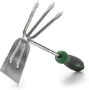 Edward Tools Stainless Steel Hoe and Cultivator - Hand Tiller for Gardening, Weeding, Tilling Soil - Heavy Duty Bend-Proof Stainless Steel Fork and Blade - Rust Proof Finish - Ergo Rubber Handle by GreenHaven Gardens