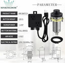 SinkTop Air Switch Kit (Long Full Brass Button) for Disposal, Dual Outlet, (Matte Black) by CozyNest Decor