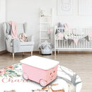 Custom Nursery Crib Bedding Set: Personalized Name 4 Piece Sika Deer & Fox Pattern Baby Crib Sets for Girls - Toddler Double Layer Blanket Set, Comfortable Crib Bed Sheets for Baby Toddlers by TinyTreasures Baby Boutique