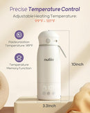 Nuliie Portable Bottle Warmer for Travel, Double Leak‑Proof, Heating Milk & Water Faster, Cordless Milk Warmer with Fast Charging, Anti-Dry & Anti-Burn Protection for All Day Needs, 17oz by TinyTreasures Baby Boutique