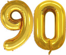 GOER Number 90 Balloons for 90th Birthday Party Decorations,42 Inch Jumbo Foil Helium Balloons for 90th Anniversary (Gold) by TinyTreasures Baby Boutique