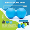 RAD XL Peanut Massage Ball – High Density Yoga Deep Tissue Roller Ball – Myofascial Release for Back, Neck, Feet, Psoas & Spine – Suboccipital & Thoracic Trigger Point Therapy by CozyNest Decor