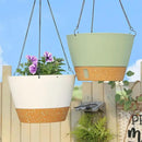 ZMTECH Hanging Planters for Indoor Plants Set of 2 Self Watering Hanging Pots Hanging Baskets Hanging Flower Pots for Outdoor Hanging Plants(8 Inch, White) by GreenHaven Gardens