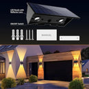 Solar Fence Lights,6Pack Solar Lights Outdoor Warm White + RGB Up & Down Waterproof 100 Lumens Dusk to Dawn for Wall/Backyard/Pool/Railing/Patio/Porch/Step by GreenHaven Gardens