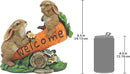 Design Toscano HF317387 Bunny Bunch Rabbits Outdoor Garden Statue Welcome Sign, 10 Inch, Full Color by GreenHaven Gardens