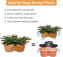 VECELO 5 Tier Vertical Garden Planter, Self Watering Stackable Planters with Wheels for Strawberries, Herbs, Flowers, Vegetables, Red by CozyNest Decor