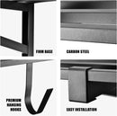 2 Pack Heavy Duty Garage Wall Shelving, 1' x 4' Wall Mount Storage, Holds 200 lbs Each, Garage Shelving Wall Mounted, Storage Rack with Hooks (Black) by GreenHaven Gardens