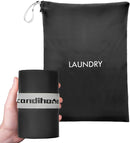 Travel Laundry Bag, Washable Dirty Clothes Travel Bag Waterproof Wet Dry Bags Reusable Camp Clothes Organizer for Sports Home College Dorm Laundromat (1 Pcs X-Large) Black by TinyTreasures Baby Boutique