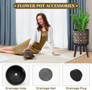 Flower Pot with Legs Tall Flower Pot with Drainage Holes for Indoor and Outdoor Decorative Planting (Black Gold, 12 Inches) by CozyNest Decor