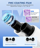 Compound Binocular Microscope for Kids & Students, 40X-2000X Magnification, Microscope Kit with Slides & Specimens, Lab Equipment for School Biology Class & Home Science Experiments by TinyTreasures Baby Boutique