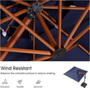 PURPLE LEAF 10ft Patio Umbrella with Base Outdoor Square Umbrellas Large Cantilever Umbrella Windproof Offset Umbrellas Heavy Duty Sun Umbrella for Garden Deck Pool Patio, Navy Blue by GreenHaven Gardens