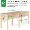 MIXC Wooden Raised Garden Bed with Legs, 72”L X 23”W, Elevated Reinforced Large Planter Box for Vegetable Flower Herb Outdoors by GreenHaven Gardens