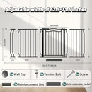 62.5"-71.6" Extra Wide Baby Gate for Doorways No Drill, Pressure Mounted Dog Gate Indoor, Walk Thru Pet Gate for Cat Dog Child,Pet Gates for The House Doorway Black by TinyTreasures Baby Boutique