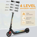 Caroma Electric Scooter for Kids Ages 6-12,150W/180WMotor,10 MPH Max Speed & 7 Miles,Colorful Lights,Adjustable Height & Speed,LED Display,Foldable Kids Electric Scooter 132 Lbs Max Load,Idea Gift by TinyTreasures Baby Boutique
