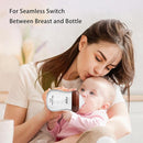 Natural Glass Baby Bottle for Breastfeeding Babies, 5.4oz Anti-Colic Baby Bottle with Natural Response Nipple(S), Clear, Wide Neck, 2 Pack, 1 Months+ by TinyTreasures Baby Boutique