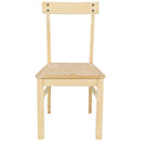 5-Piece Rustic Round Pedestal Extendable Dining Table Set with 15.7" Removable Leaf and Simple Dining Chirs for Small Places, Natural