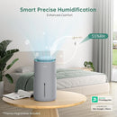 MistFree Smart Humidifier for Bedroom, Evaporative Humidifier No White Dust, Auto Humidity & APP Control, 3L Water Tank Easy to Clean, Sleep Mode, Timing, Humidifiers for Nursery/Baby(Gray) by TinyTreasures Baby Boutique