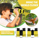 Binoculars for Kids, Kids Binoculars Toys for 3 4 5 6 7 8 Years Boys and Girls, Set with Magnifying Glass & Compass - Birthday Gifts Outdoor Toy for Kid Ages 3-8 Toddler Camping (Yellow) by TinyTreasures Baby Boutique