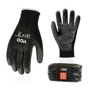 Vgo... 15-Pairs Safety Work Gloves, Gardening Gloves, Polyurethane Coated, Dipping Gloves, Latex Free (Size L, Black, PU2103) by GreenHaven Gardens