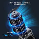 Tower Fan Bladeless with 3 Speeds, 4 Mode [AI, Normal, Natural, Sleep], Table Fan 80° Oscillation, Touch Screen + Remote Control, 12H Timer, 13" Desk Fan for Bedroom Home Office Desktop-Black by CozyNest Decor