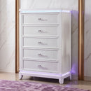 Opium - 5 Drawer Chest - White