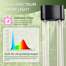 Hlite18inch 4 Pack LED Grow Lights - Linkable Grow Lights for Indoor Plants, Full Spectrum Plant Lights Plug and Hanging Design with On/Off Switch Hanging Grow Light from Seedling to Flowering, Black by GreenHaven Gardens