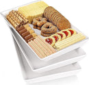 Delling Large Serving Platter, 16" x 9.5" Large Serving Tray, White Rectangular Porcelain Platters for Serving Food, Serving Trays for Party, Entertaining, Appetizer, Charcuterie, Snack - Set of 3 by CozyNest Decor
