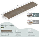 Floating Shelves | 8" Deep Rustic Reclaimed Barnwood Wall Hanging Shelves with Invisible Heavy-Duty Metal Bracket | Wall Mounted | Farmhouse Style | 36 inches, 2 PCs, Distressed Grey by CozyNest Decor