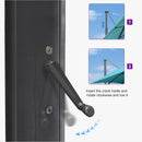 PURPLE LEAF 11.5' X 11.5' Telescopic Patio Umbrella Outdoor Cantilever Umbrella Square Up Down Lifting Offset Umbrella with 360-degree Rotation for Garden Deck Pool Patio Turquiose by GreenHaven Gardens