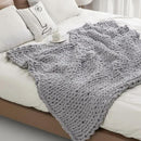 Chunky Knit Blanket Throw 40"*60", Hand Knitted Warm Chenille Throw Blanket, Home Decor Soft Thick Yarn Cable Knit Blanket, Soft Breathable Fleece Banket Christmas for Couch Bed Sofa Best Gift (Gray) by CozyNest Decor