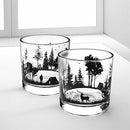 Old Fashioned Whiskey Glasses, Stemless Wine Glasses with Gift Box, 10Oz Rocks Glass for Scotch Cocktail Bourbon Vodka Liquor, Unique Gifts for Dad, Husband, Father's Day, Anniversary by CozyNest Decor