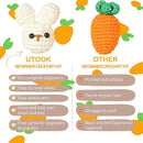 Utook Crochet Kit for Beginners, Crochet Animal Kit,Crochet Kits for Beginners Adults and Children, with Instructional Videos and Paper Tutorials, Handmade Crafts, Holiday Gifts (Rabbit) by TinyTreasures Baby Boutique