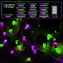 Extendable Purple and Green 2PK 100 LED C9 Halloween Lights Indoor Outdoor Waterproof, 98FT Super Bright C9 String Lights 13 Modes with Timer for Tree Patio Party Garden Halloween Decorations by CozyNest Decor