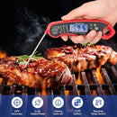 Lonicera Meat Thermometer Digital for Cooking Food. Waterproof & Instant Read for Kitchen Baking, BBQ. with Foldable Probe, Backlight & Calibration (Red) by TinyTreasures Baby Boutique