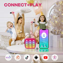 YLL Mini Karaoke Machine for Kids Toys, Portable Bluetooth Speaker with 2 Wireless Microphones, Birthday Gifts for Girls 3, 4, 5, 6, 7, 8, 9, 10, 11, 12+ Years Old Toddler Teens (Hotpink) by TinyTreasures Baby Boutique