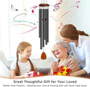 Wind Chimes for Outside Deep Tone, 50 inch Large Wind Chimes, 6 Heavy Duty Tubes Aluminium Metal Extra Large Wind Chime, Decoration for Garden, Patio, Yard, Gift for Mother's Day(Waterdrop) by CozyNest Decor