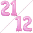 GOER Number 12 Balloons for 12th Birthday Sweet 12 Party Decorations,42 Inch Jumbo Foil Helium 21 Balloons for 21st Birthday Party Decoration (Light Pink) by TinyTreasures Baby Boutique