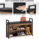 YITAHOME Hall Tree with Bench for Entryway, Wall Mount Coat Rack Shoe Bench Set, Industrial Entrance Organizer with Storage for Hallway, Rustic Brown by CozyNest Decor