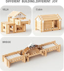 105Pcs Wooden Building Blocks Construction Set for Kids Ages 3-8,Preschool Learning Toys for Toddlers, Boys & Girls Birthday Gift, Educational STEM Toy by TinyTreasures Baby Boutique