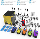 Walkie Talkies for Adults Long Range Rechargeable with Earpiece NOAA Weather Alert, Multi-purpose 2 Way Radio 6 Pack for Team Work Senior Care Kid Adventure Family Camping Hiking Skiing Cruise by TinyTreasures Baby Boutique