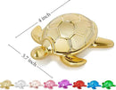 Small Sea Turtle Statue 4 inch Shiny Gold Accent Knick Knacks Paperweight for Bathroom Home Office Shelf Desk Table Decor, Cute Sea Turtle Gifts for Women by CozyNest Decor