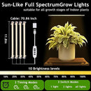 HOMKIRT Tall Corner Plant Stand with Grow Lights, Plant Shelf Indoor for Multiple Plants, Wood Plant Ladder Rack Holder Display Flower Stand for Living Room Balcony by GreenHaven Gardens