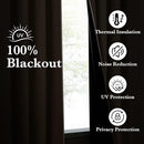 NICETOWN 100% Blackout Tan Curtains for Travel, Grommet Lightweight Portable Window Treatments Thermal Curtains Easy to Install for Living Room/Bedroom, W52 x L72, 2 Panels by TinyTreasures Baby Boutique