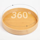 10in Bamboo Lazy Susan Organizer for Countertop and Cabinet with Large and Stable Chassis,Round Rotating Bamboo Tray for Station Organizer,for Kitchen Bathroom Laundry Room (10in) by CozyNest Decor