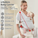 Baby Wraps Carrier Newborn to Toddler, Kangaroo Baby Easy Wearing Wrap, Adjustable Soft Baby Holder Front Chest Sling Carriers Perfect Infant Essentials Gifts (Striped Grey, Cotton) by TinyTreasures Baby Boutique