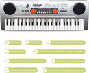 Raimy Piano Keyboard for Kids 49 Keys Portable Keyboard Piano Early Learning Educational Electronic Musical Instrument Toys Gifts for 3 4 5 6 7 8 9 Year Old Boys and Girls (Silver) by TinyTreasures Baby Boutique