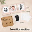 Inkless Baby Handprint and Footprint Kit for Newborn - Baby Footprint Kit, Newborn Keepsake Nursery Picture Frame,Dog Paw Print Maker,Personalized Gifts for New Mom,Showers & Registry(Petal Pink/Gold) by TinyTreasures Baby Boutique