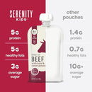 Serenity Kids 6+ Months Ethically Sourced Meat Baby Food Puree Pouches Variety Pack - 18 count (3.5 oz pouches) - No Added Sugar or Sugary Fruits - BPA & Allergen Free Natural Ingredients by TinyTreasures Baby Boutique